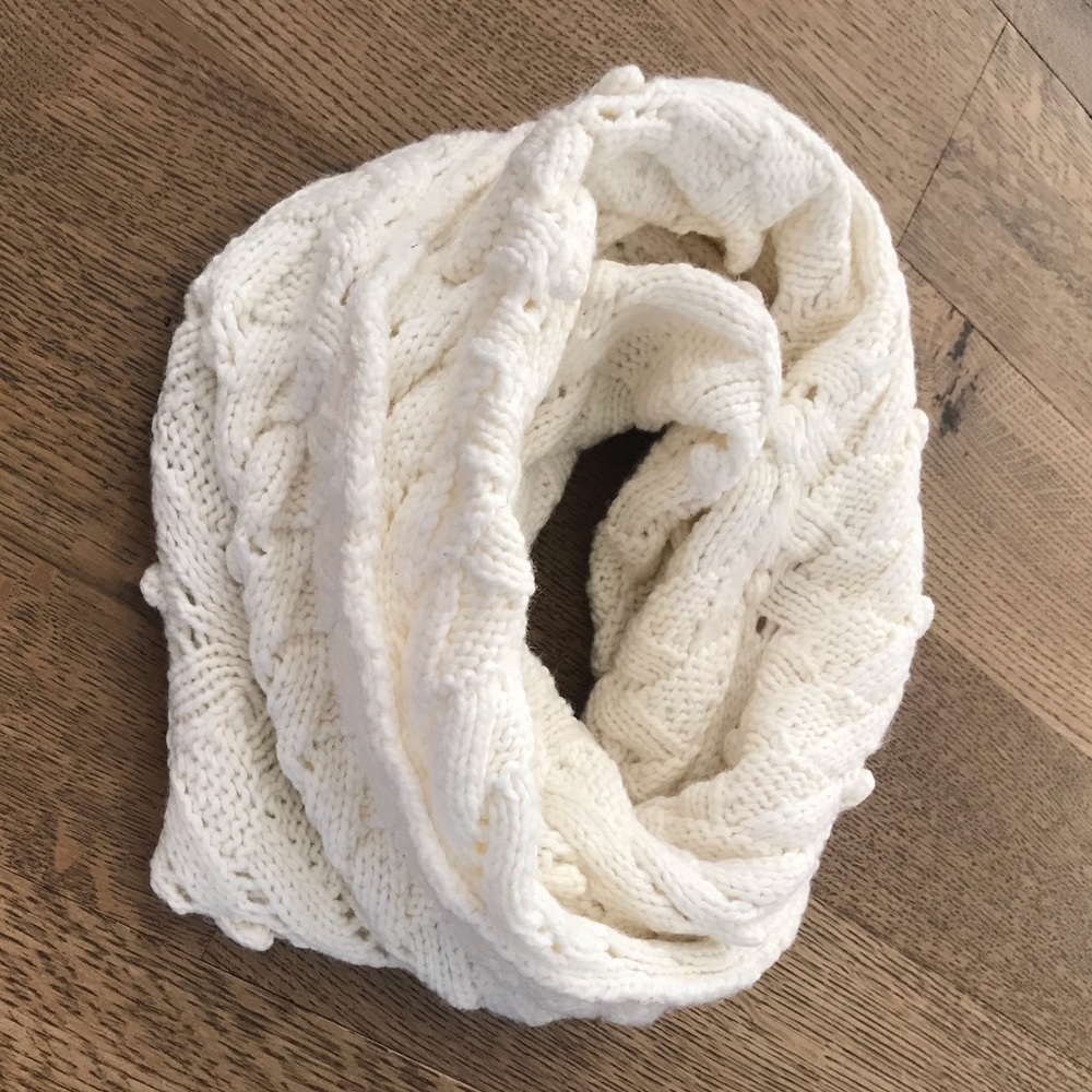 Cream infinity scarf. NWOT.